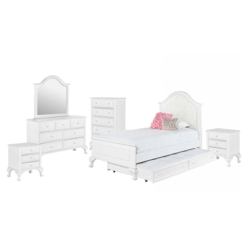 Jenna Twin Panel w/ Trundle 6PC Bedroom Set