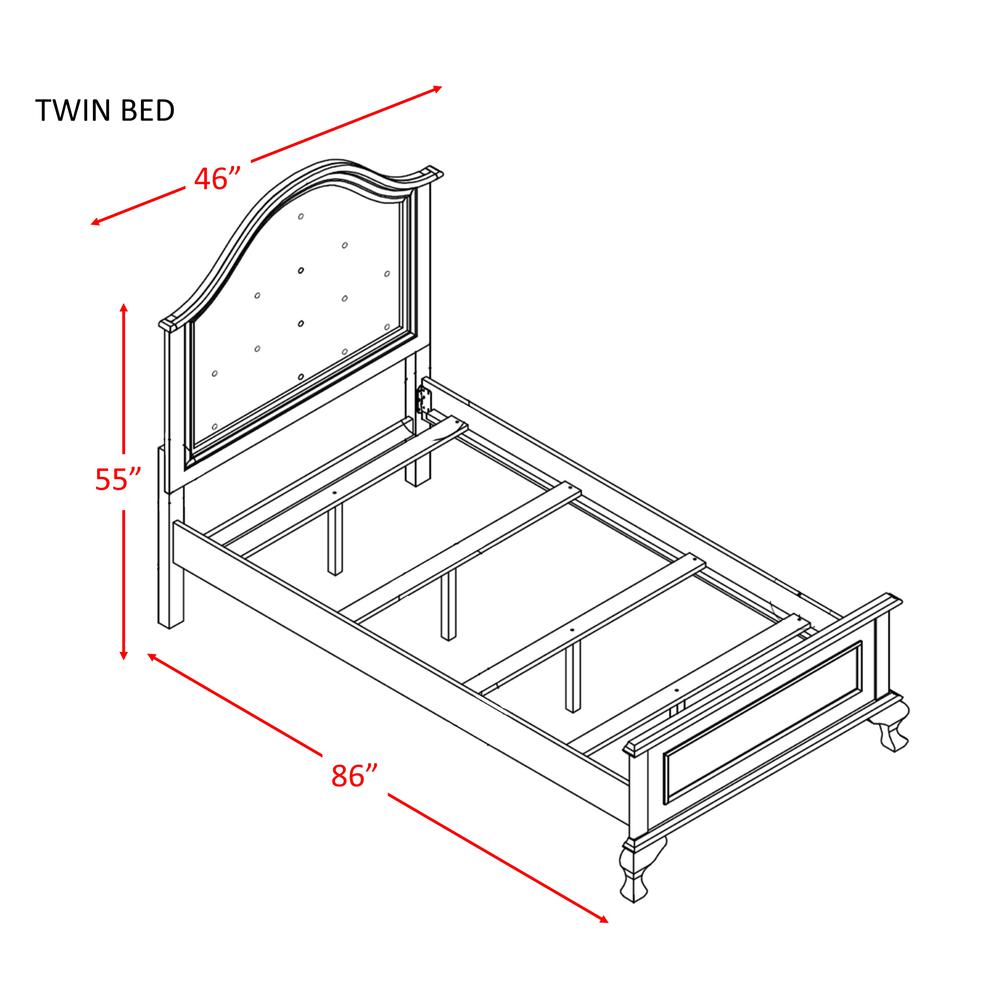 Jenna Twin Panel w/ Trundle 6PC Bedroom Set