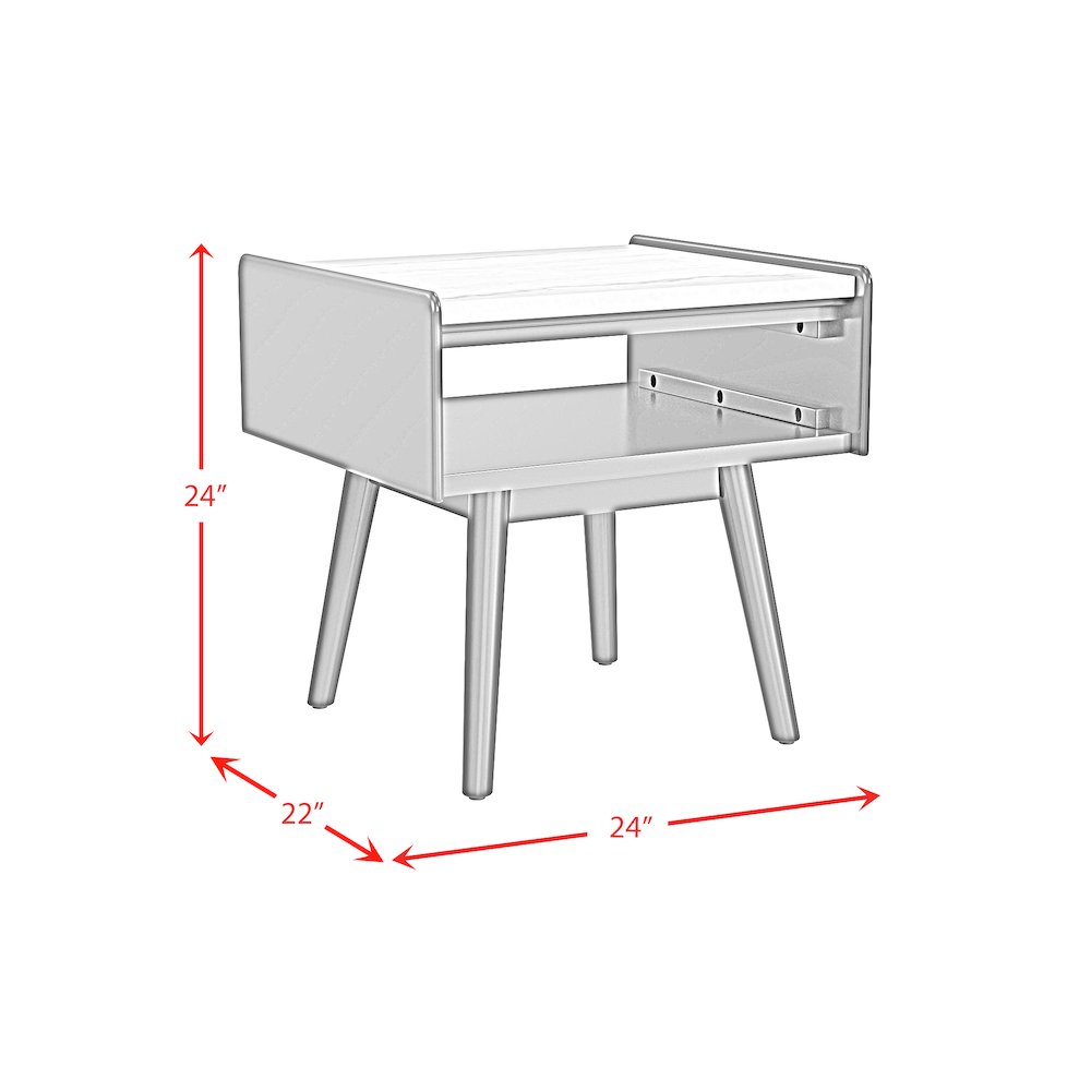 Indina 2PC Occasional Table in Black-Coffee Table & End Table