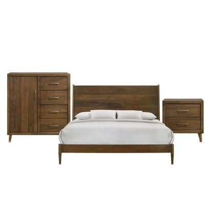 Zuma King Panel Bed in Walnut