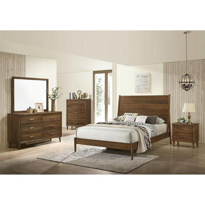 Zuma King Panel Bed in Walnut