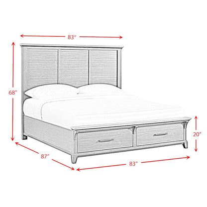 Johnshaven  King Storage 3PC Bedroom Set in Espresso & Brown