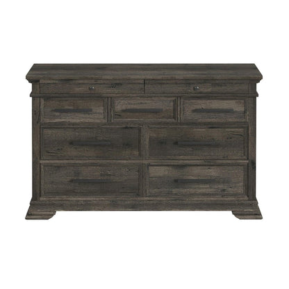 Park Ridge 9-Drawer Dresser in Charcoal