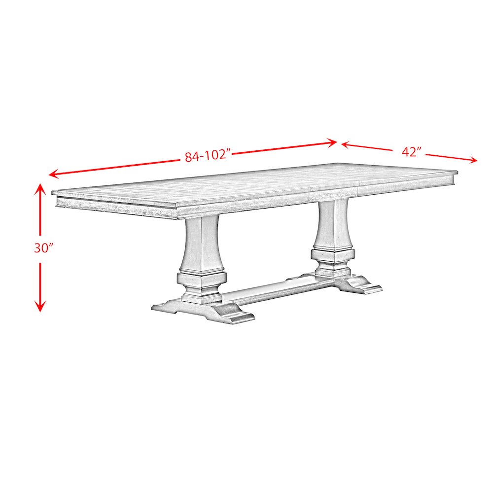 Stark 7PC Standard Height Dining Set in Cherry-Table and Six Chairs