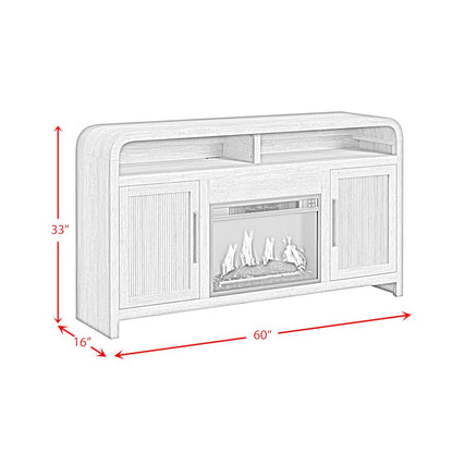 Ridgemont Complete Fireplace Cabinet in Natural - Single Pack
