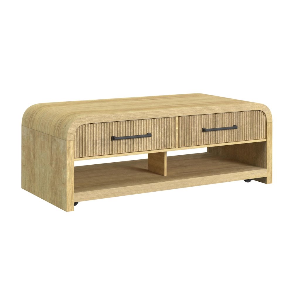 Woodridge 2PC Occasional Table Set in Natural-Coffee Table & End Table