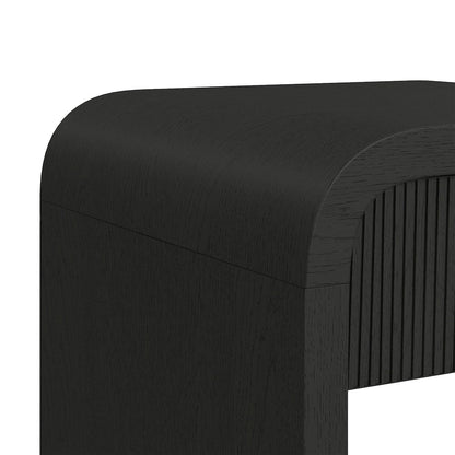 Woodridge 2PC Occasional Table Set in Black with Grain-Coffee Table & End Table