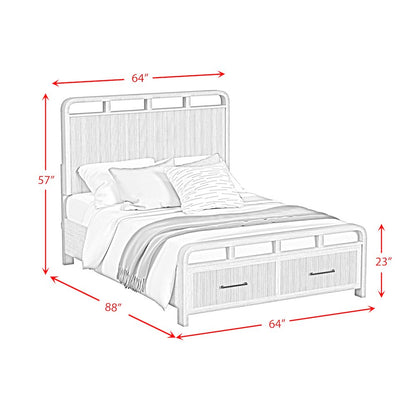 Ridgemont Queen Storage 3PC Bedroom Set in Black with Grain