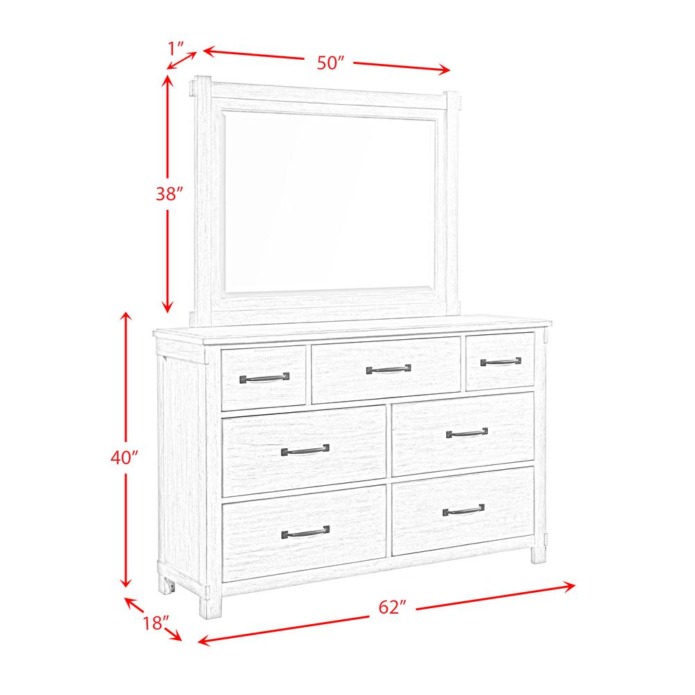 Jack 7-Drawer Dresser with Mirror Set