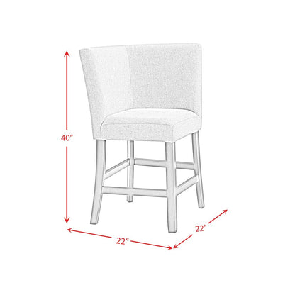 8PC Counter Height Dining Set in Brown-Table, Four Chairs and Complete Bench