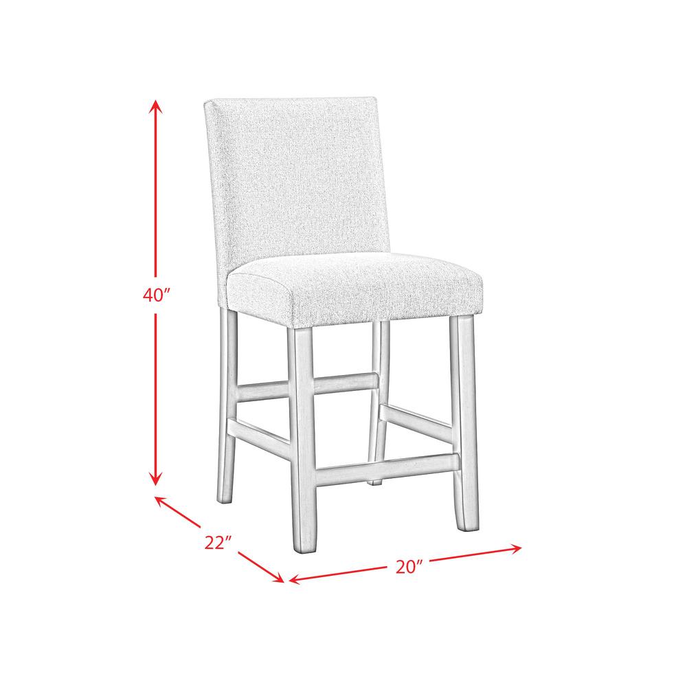 Hester 5PC Counter Height Dining Set in Grey-Table and Four Chairs