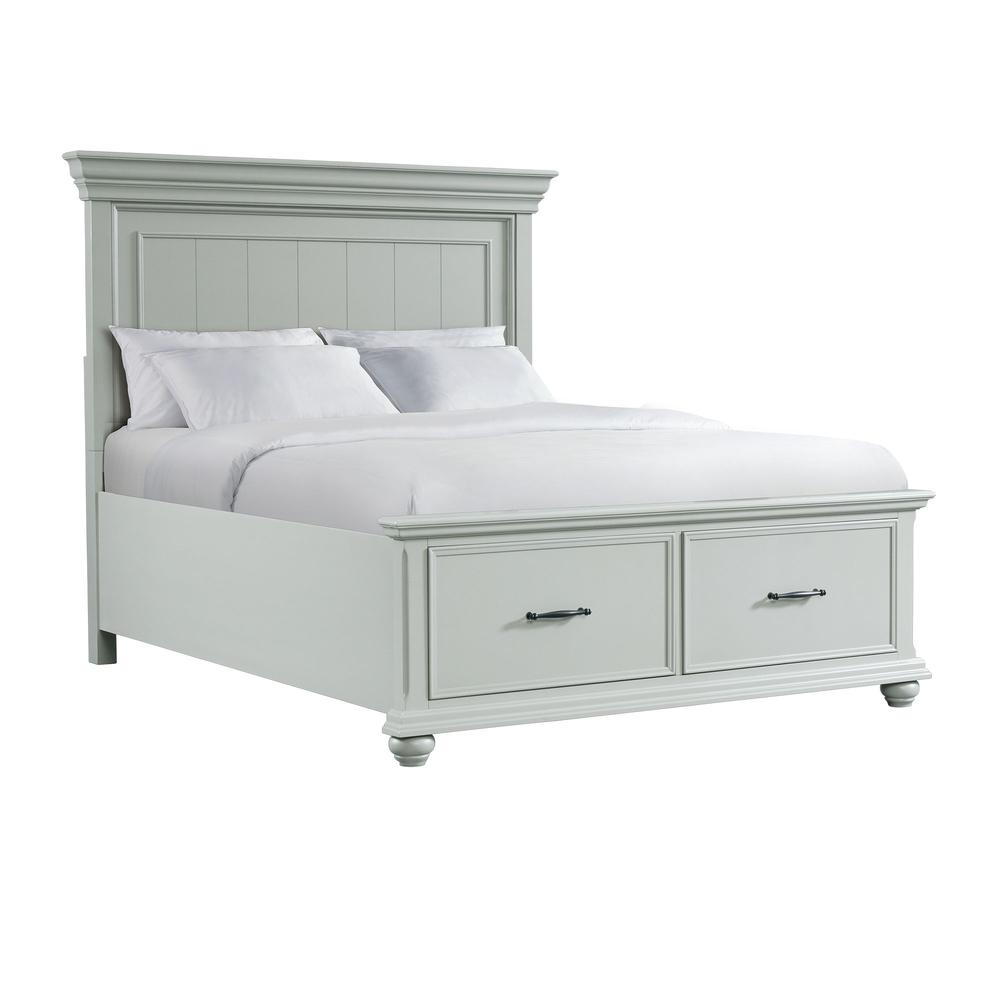 Brooks Queen Platform Storage Bed in Grey