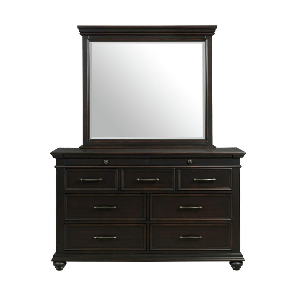 Brooks 9-Drawer Dresser with Mirror in Black