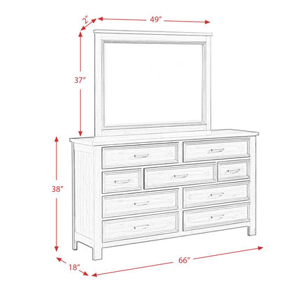 Damen Queen Storage 5PC Bedroom Set in Drift Grey