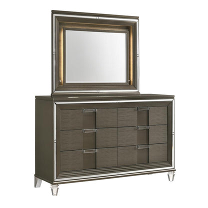 Charlotte 6-Drawer Dresser w/ Mood Lighting Mirror
