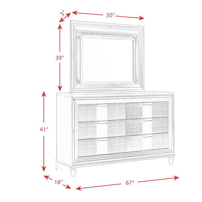 Charlotte 6-Drawer Dresser w/ Mood Lighting Mirror
