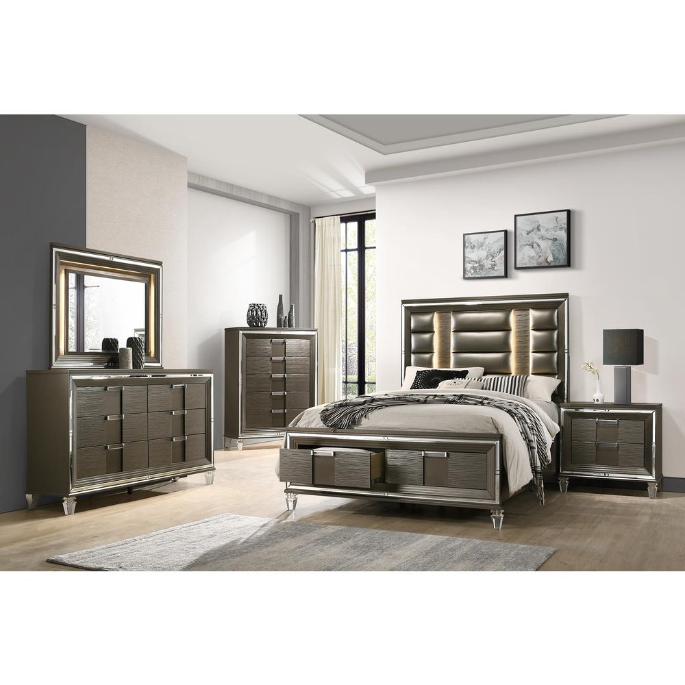 Charlotte 6-Drawer Dresser w/ Mood Lighting Mirror