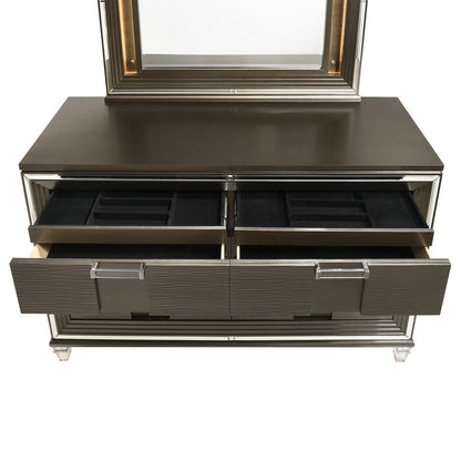 Charlotte 6-Drawer Dresser w/ Mood Lighting Mirror