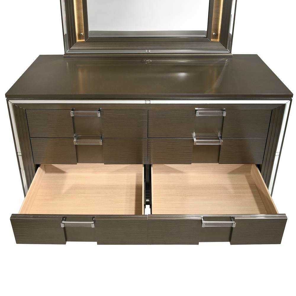 Charlotte 6-Drawer Dresser w/ Mood Lighting Mirror