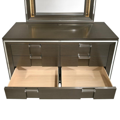 Charlotte 6-Drawer Dresser w/ Mood Lighting Mirror
