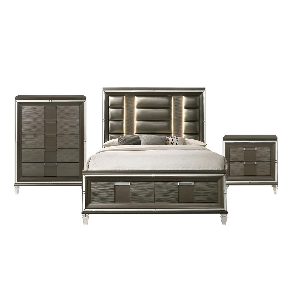 Charlotte King Storage 3PC Bedroom Set