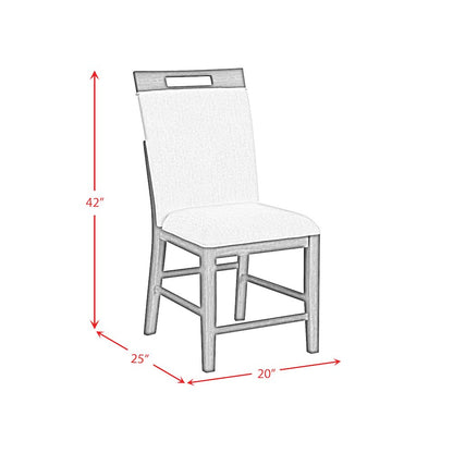 Transcend 6PC Counter Height Dining Set in Charcoal-Table, Four Chairs & Bench