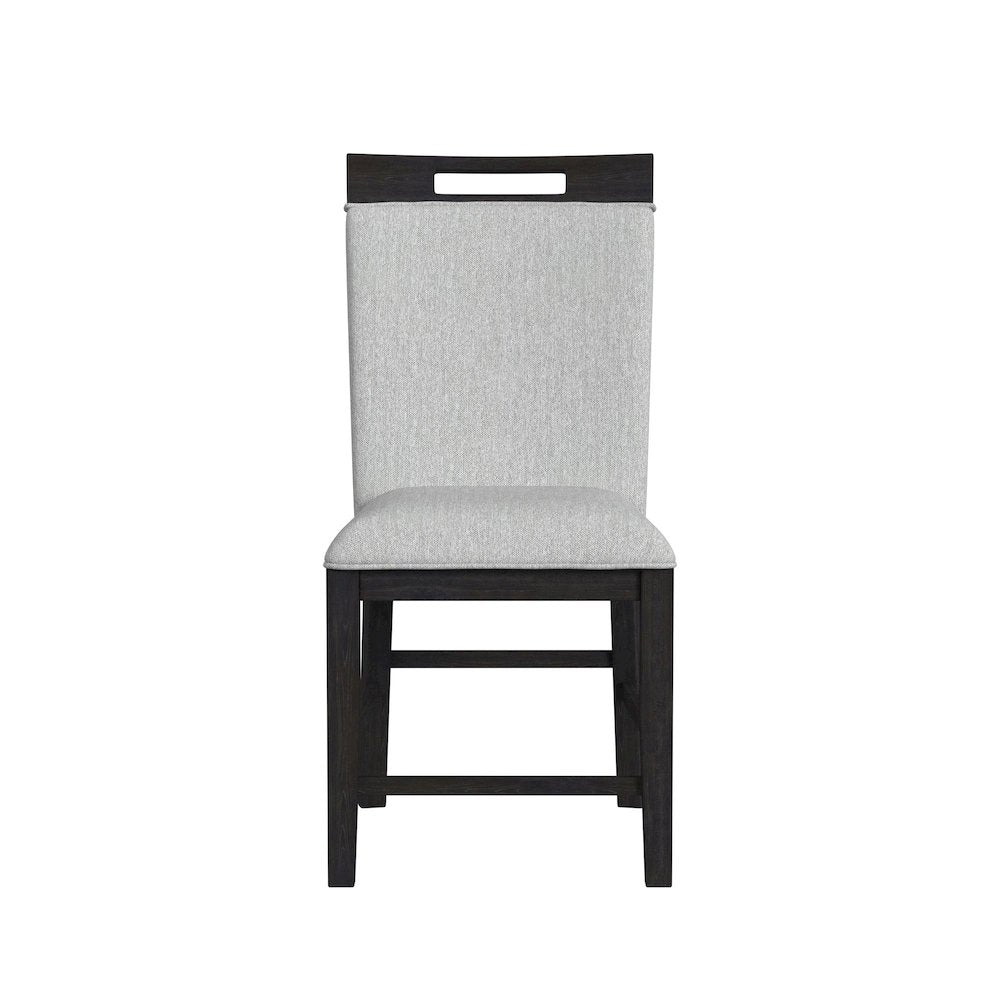 Transcend Counter Side Chair with Light Grey Fabric in Charcoal (2 Per Carton)