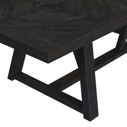 Pinnacle 6PC Standard Height Dining Set in Charcoal-Table, Four Chairs & Bench