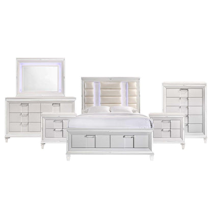 Charlotte Queen Storage 6PC Bedroom Set in White