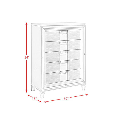 Charlotte Queen Storage 3PC Bedroom Set in White