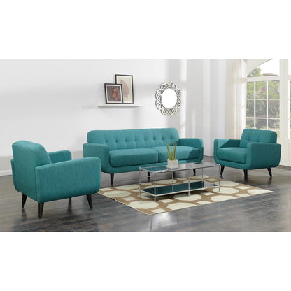 Hailey Sofa & Chair Set in Teal
