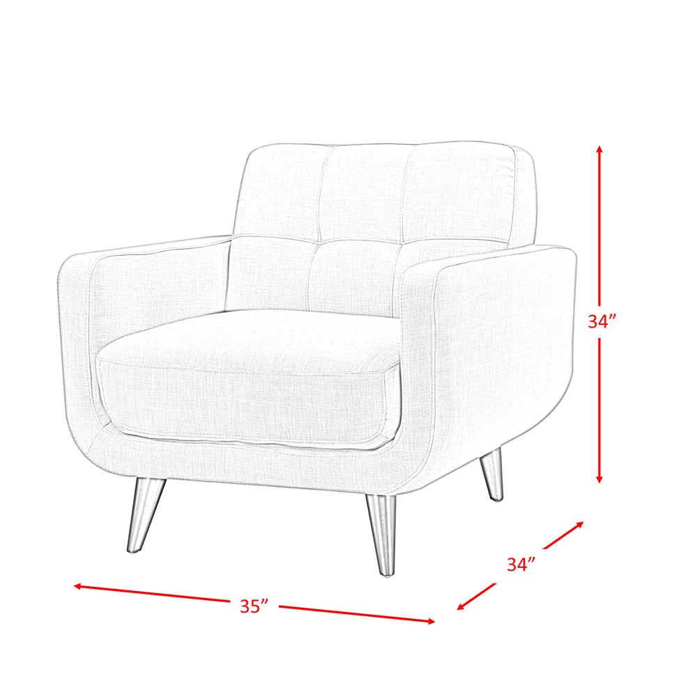 Hailey 3PC Sofa Set in Charcoal