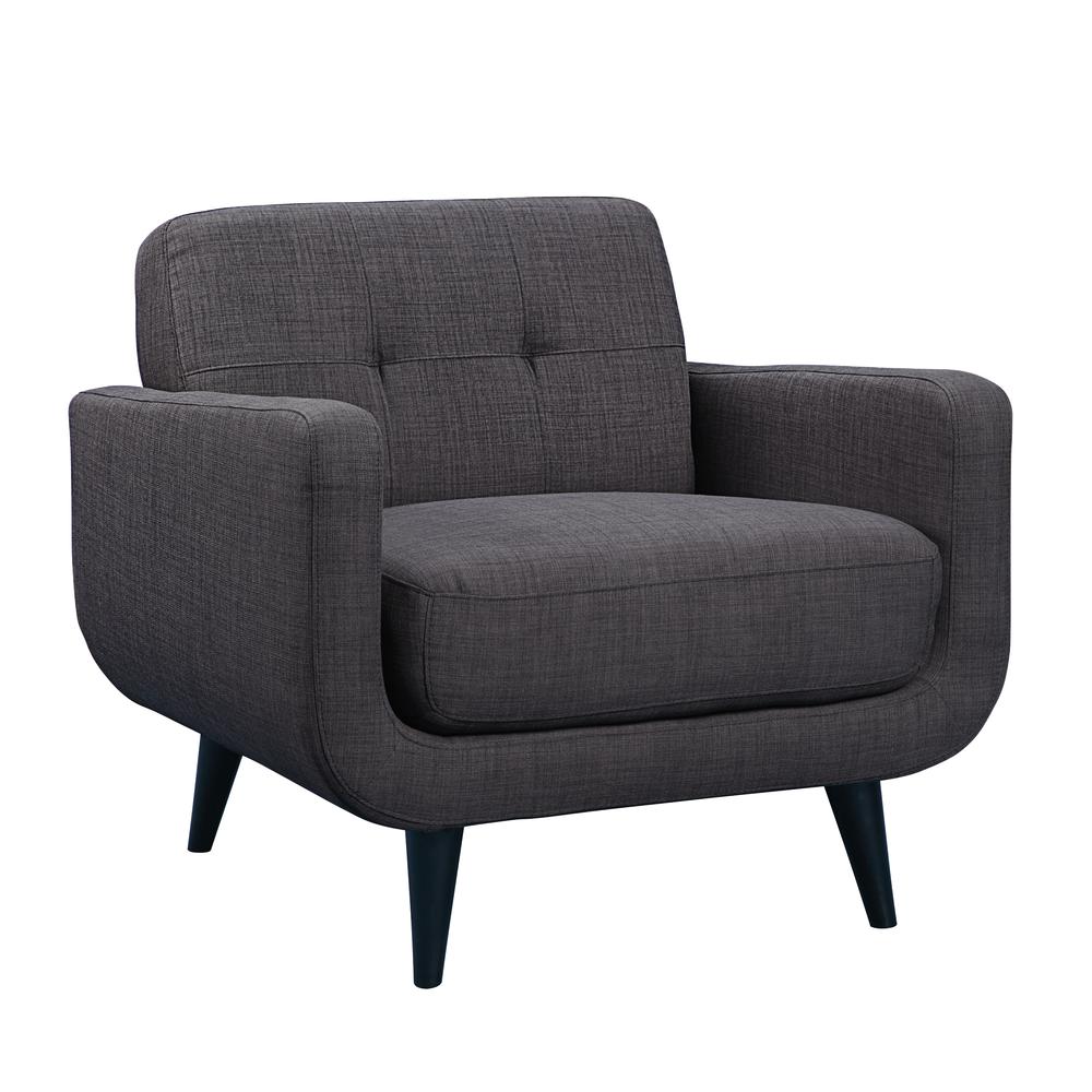 Hailey Sofa & Chair Set in Charcoal