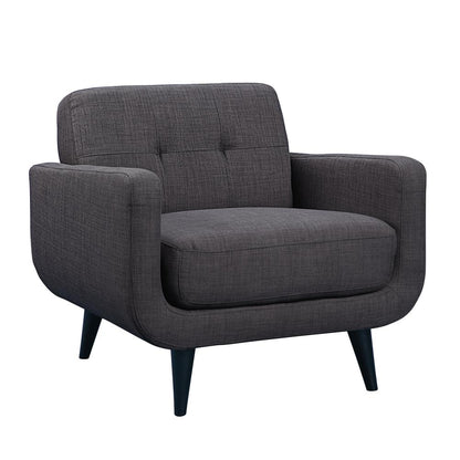 Hailey Sofa & Chair Set in Charcoal