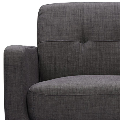 Hailey Sofa & Loveseat Set in Charcoal
