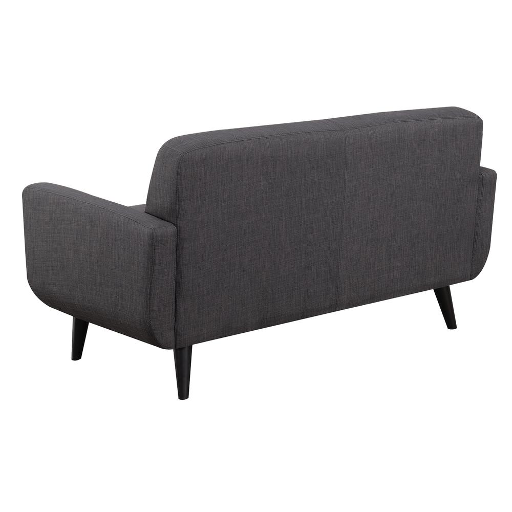 Hailey Sofa & Loveseat Set in Charcoal