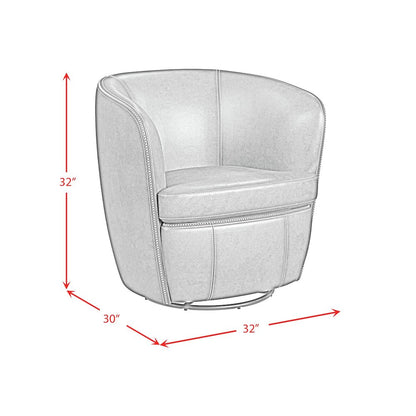 Zenith Swivel Chair in Pebble Cream