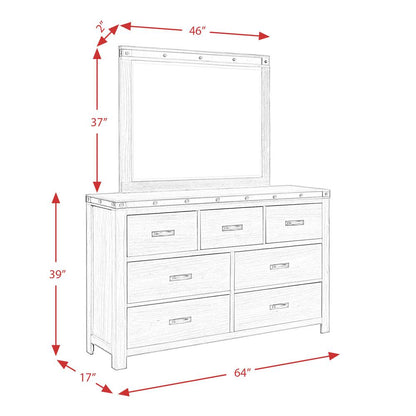Montauk 7-Drawer Dresser & Mirror Set