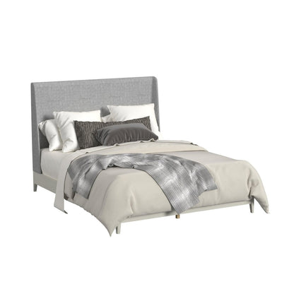 Clare King UPH 3PC Bedroom Set with Grey Fabric in Almond