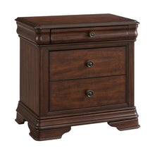 Cherry Nightstand with Usb Port and Traditional Style, 3-Drawer Storage