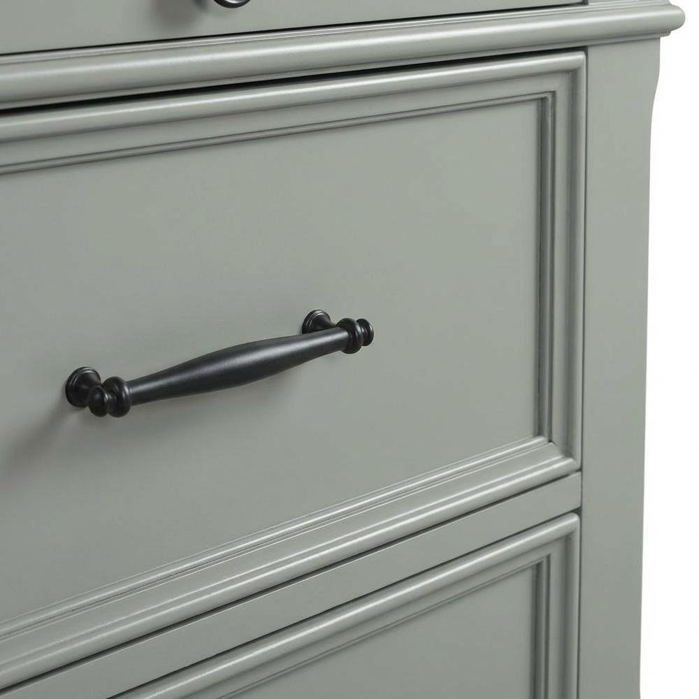 Grey Nightstand with 3 Drawers, Usb Ports, and Traditional Style