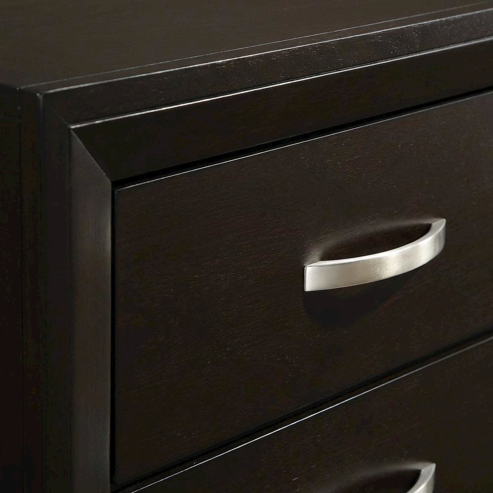 Merlot Nightstand with 2 Drawers and Modern Design