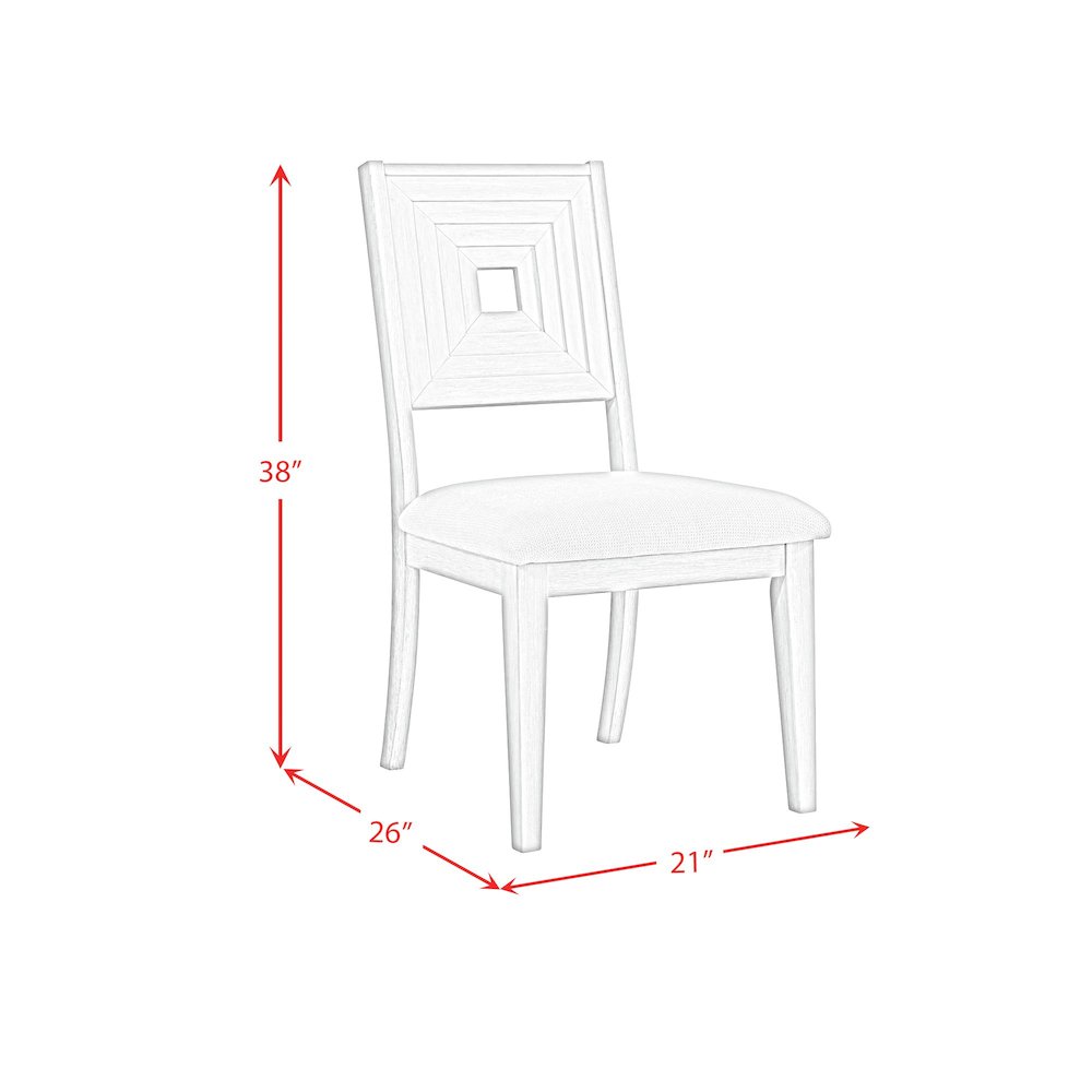 Rhiannon 7PC Standard Height Dining Set in Antique White-Table and Six Chairs