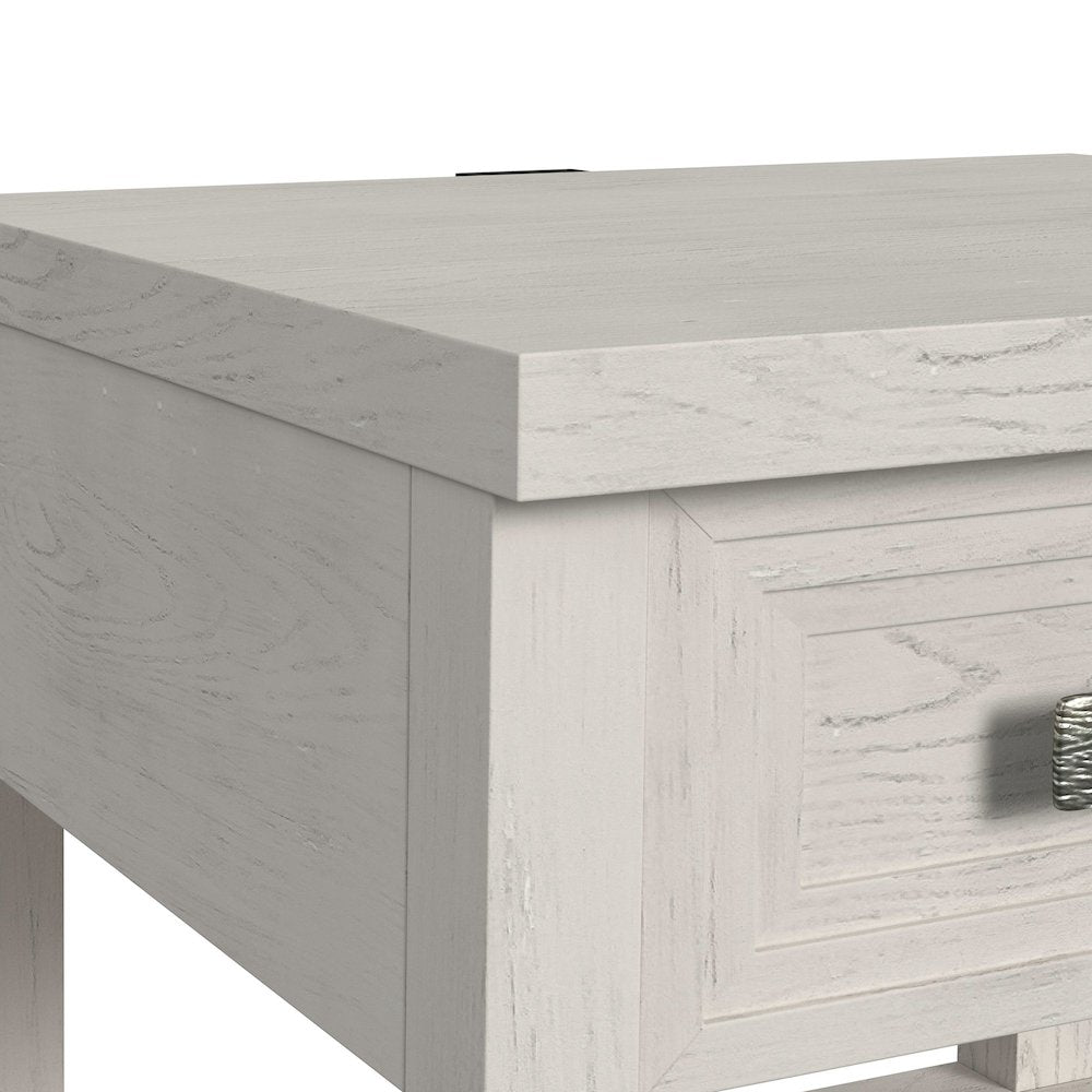 Avalanche 2PC Occasional Table Set in Antique White-Coffee Table & End Table
