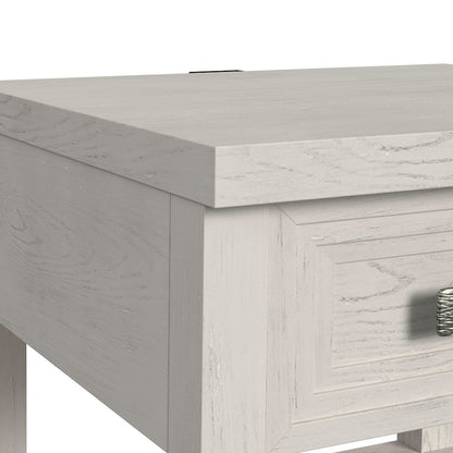 Avalanche 2PC Occasional Table Set in Antique White-Coffee Table & End Table
