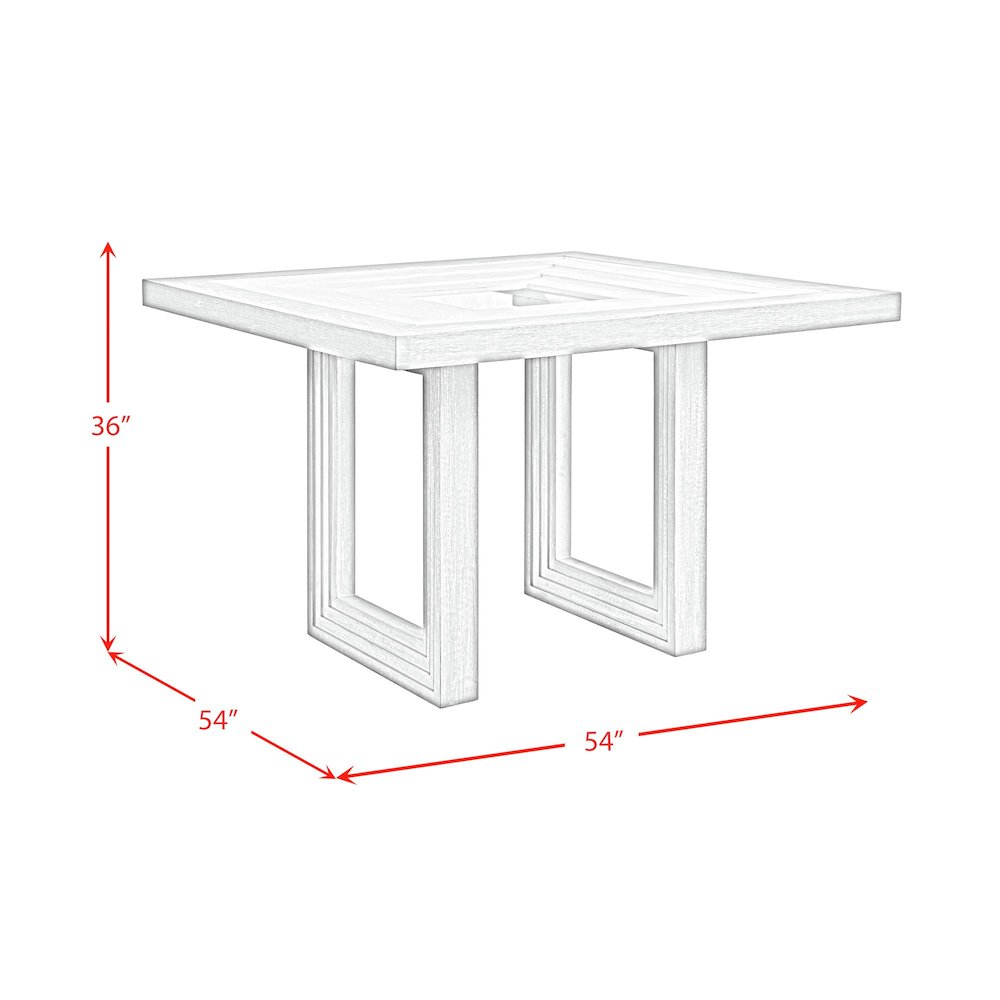 Rhiannon Square Counter Table in Antique White