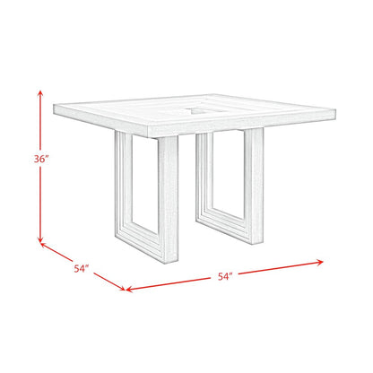 Rhiannon Square Counter Table in Antique White