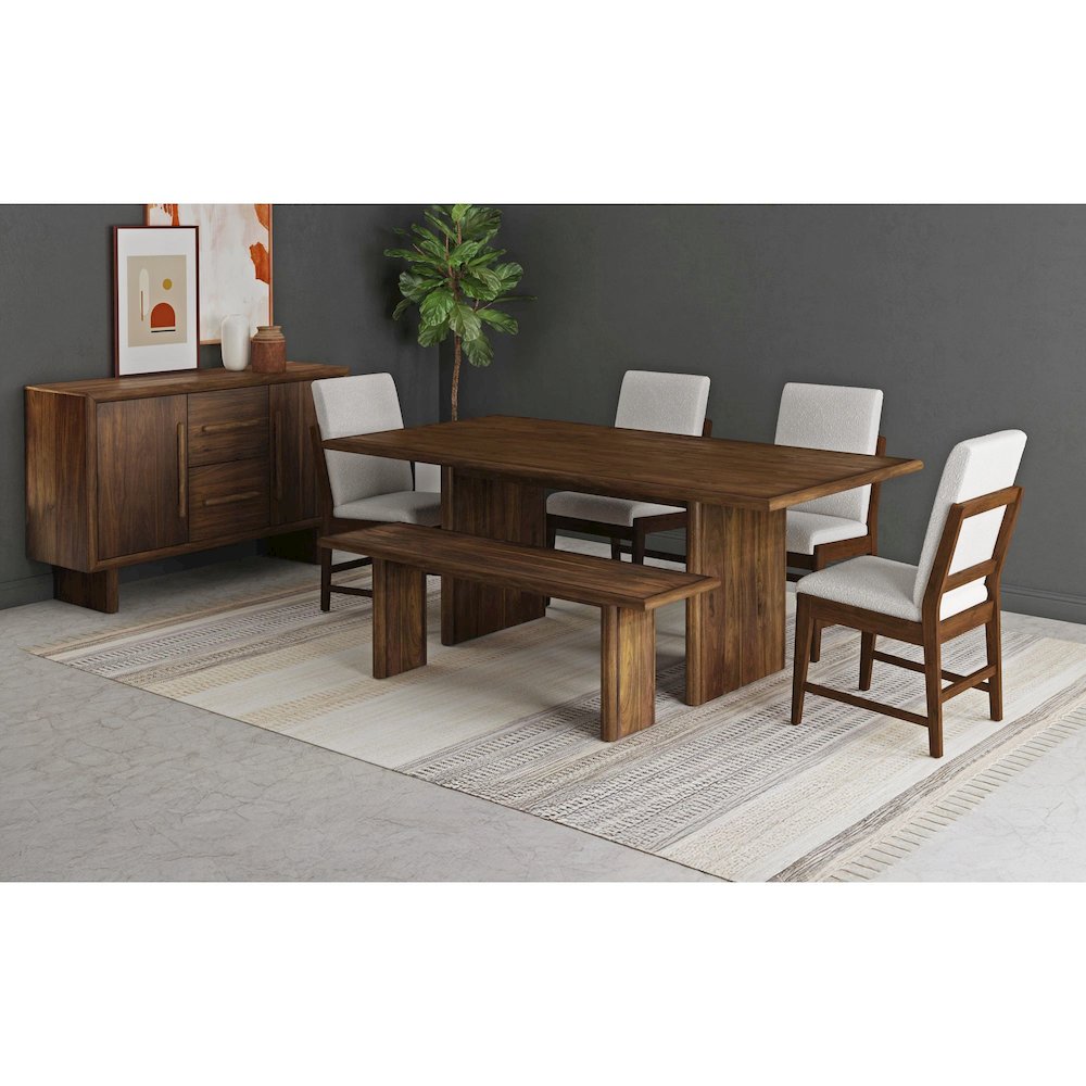 Perth Dining Bench in Brown