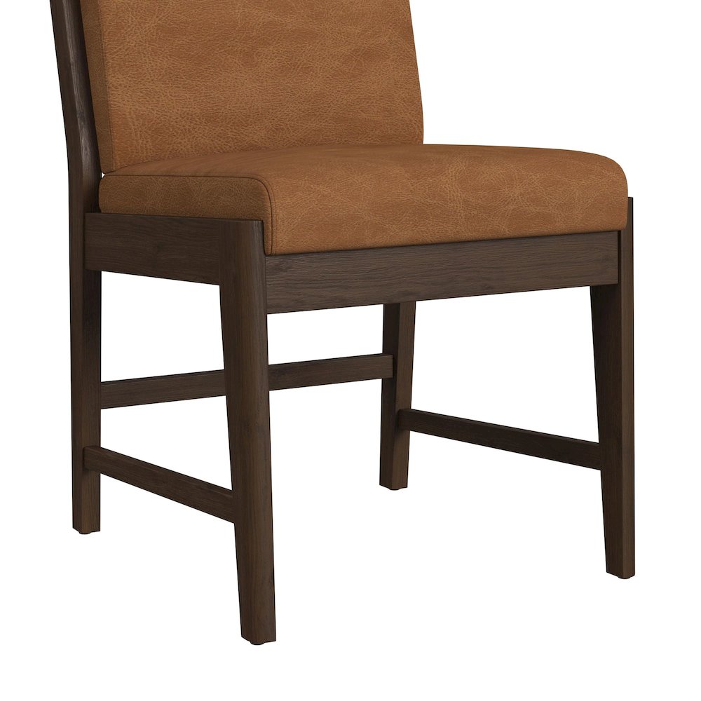 Perth 5PC Standard Height Dining Set in Brown-Table and Four PU Chairs