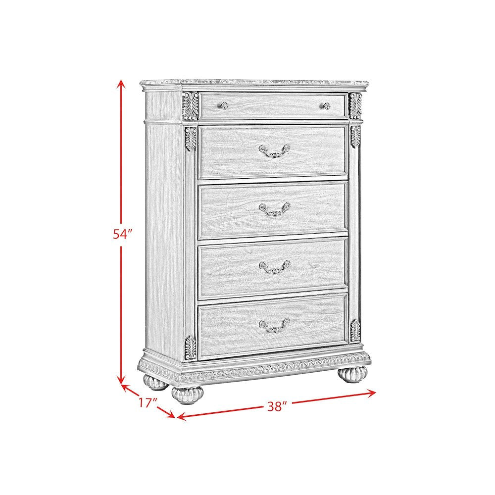 Concerto King UPH 5PC Bedroom Set with Black PU in Brown